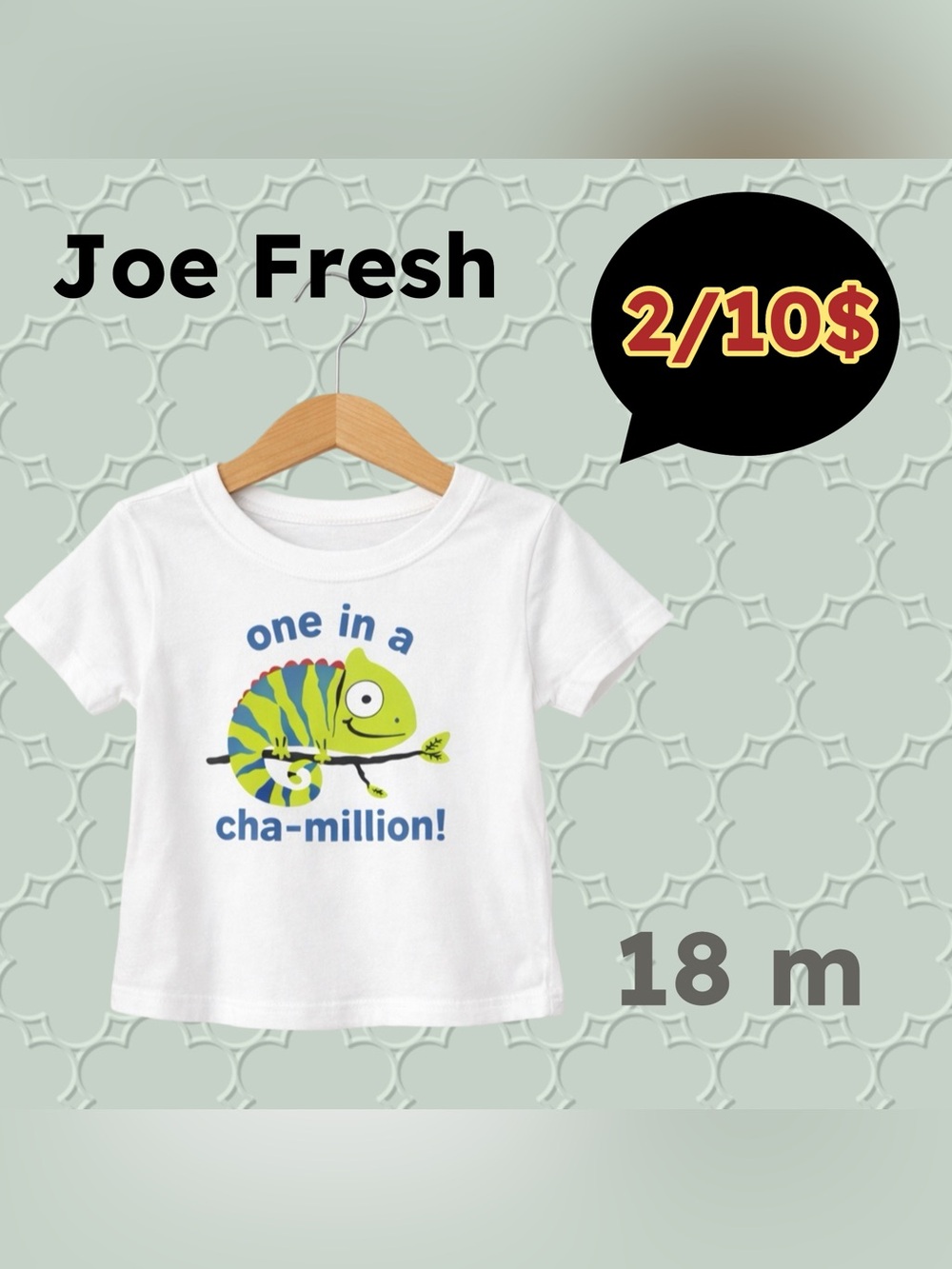 🌈2/10🇨🇦👍GUC JOE FRESH | 18m | Unisex one in a chamillion graphic white t-shirt